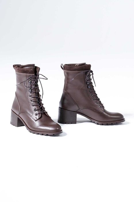 Ghete / botine din piele naturala, maro, 36-41, super pret!