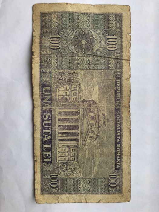 Bancnotă 100 de Lei. Anul 1966.
