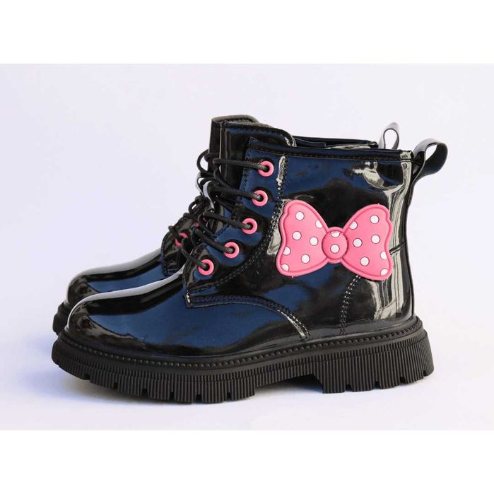 НОВО! Детски зимни лачени боти Black 25-30