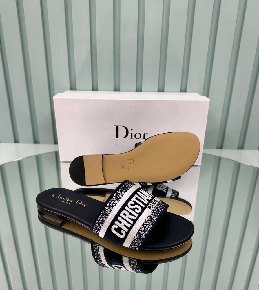 Papuci/Sandale Dior Dway Slide  Piele Naturala
