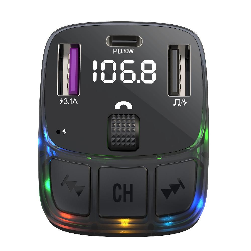 Fm трансмитер bluetooth 5.3  handsfree с pd15w адаптер за супер ...