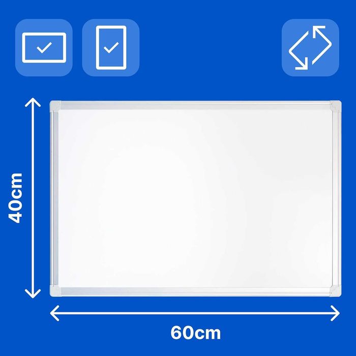 Tabla magnetica cu markere colorate magneti burete whiteboard 60x40 cm