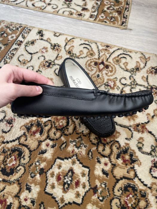 Кожанные мокасины (черные)