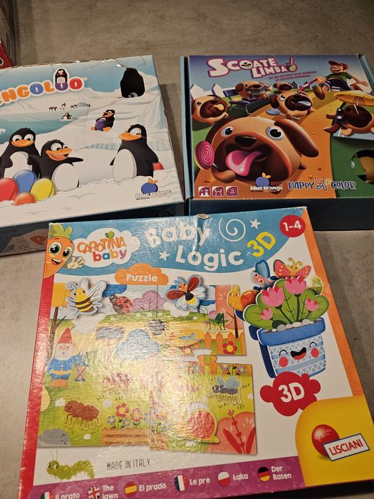Set jocuri 3 ani - Pengoloo, Scoate limba, Puzzle 3D