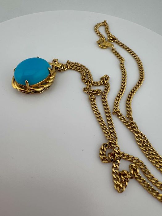 Продам цепь - кулон бирюза