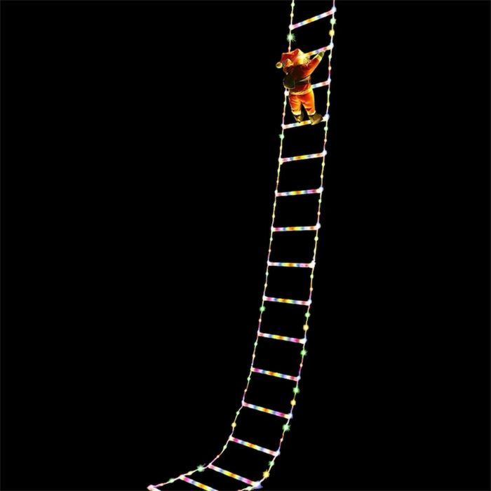 Scara mos Craciun Ghirlanda lumini decor Craciun