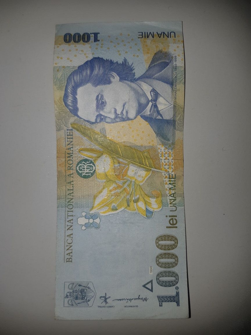 Bancnota 1000 lei din 1998 cu Mihai Eminescu