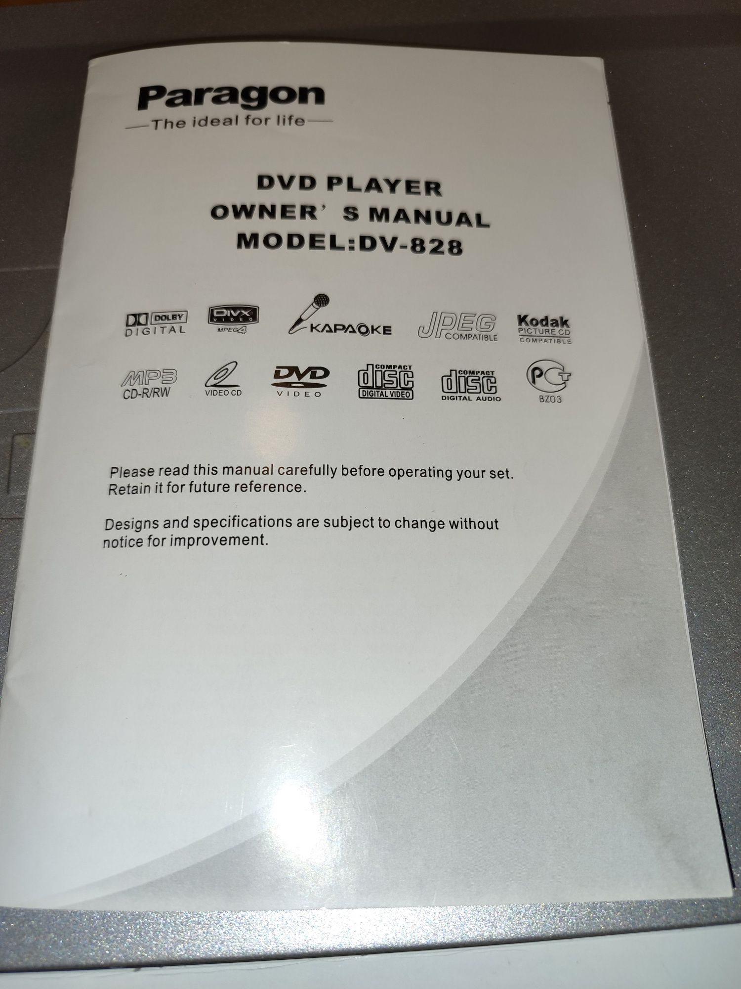 DVD player, Paragon - Model DV-828
