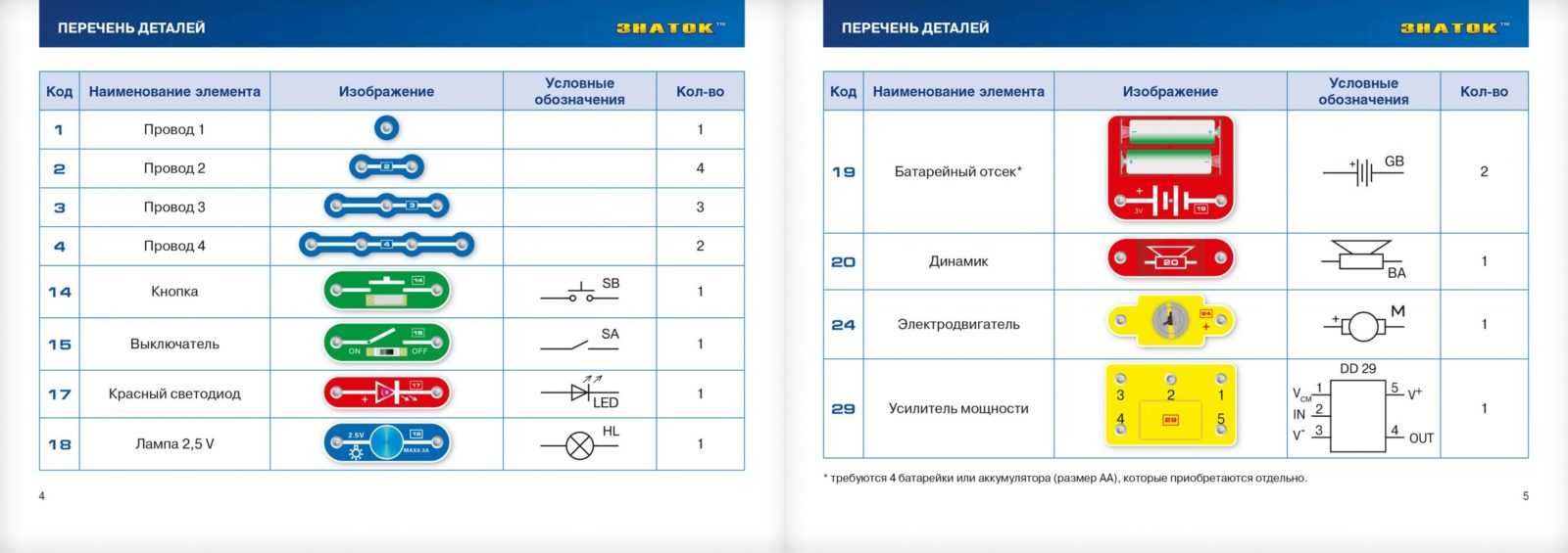 Электронный конструктор 34 схем