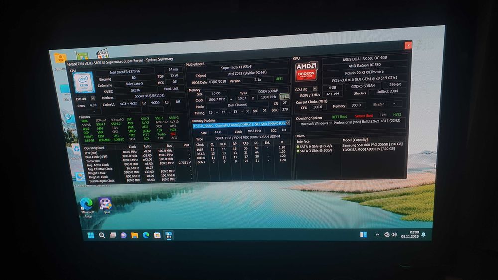 Sistem Supermicro i7 7700 16GB DDR4 RX580 impecabil