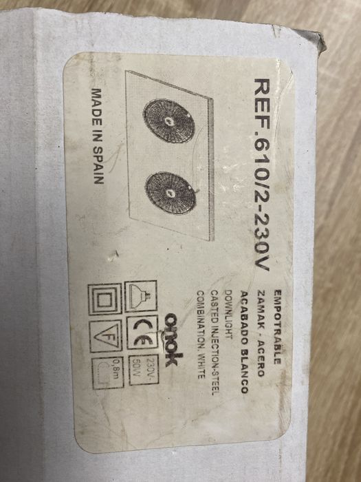 Spot dublu alb incastrabil Onok Spania GU10