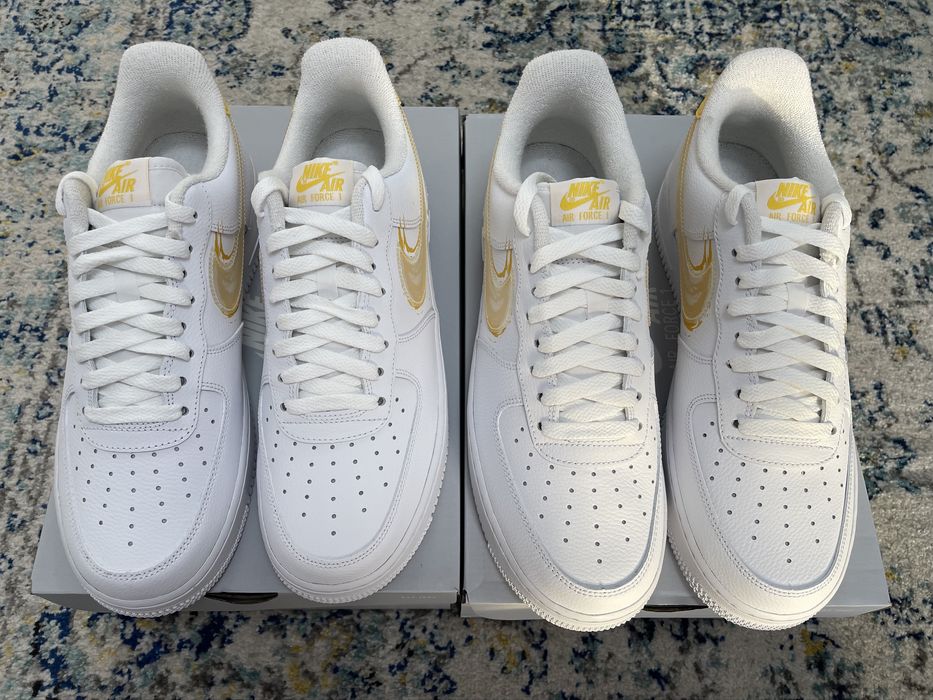 Nike Air Force 1 ‘07 White Albi Yellow Swoosh ( AF1 ) 44