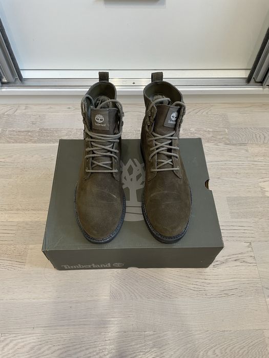 Bocanci Timberland Olive Piele Intoarsa Vibram Waterproof