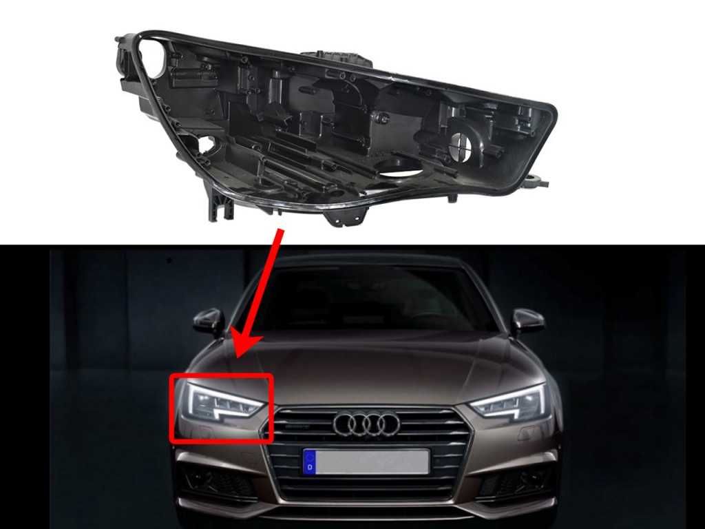 Основа (корпус) за фар на Audi A4 B9 Highline