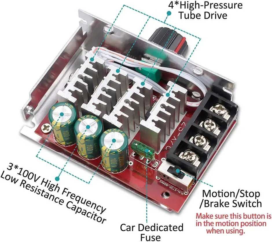 PWM 30A DC7-70V 300-500W variator turatie regulator turatie motor Nou!