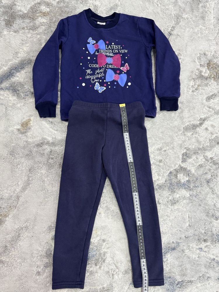 Одежда для девочки 4-6 лет ,лосины ,свитшот
