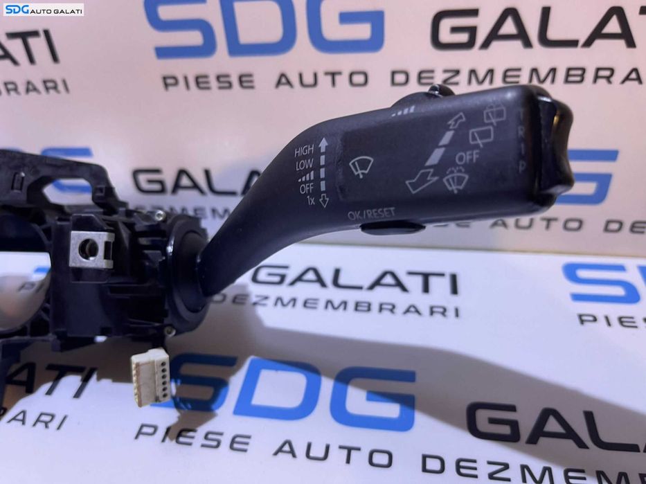 Ansamblu Semnalizare Faza Lunga Scurta Maneta Manete Stergatoare Volkswagen Golf 6 Break 2008 - 2014 Cod 5K0953507AS 5K0953513L [M4553]