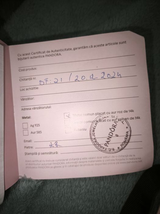 Inel cu inimioară Pandora rosegold
Placare din aur roz de la Pa