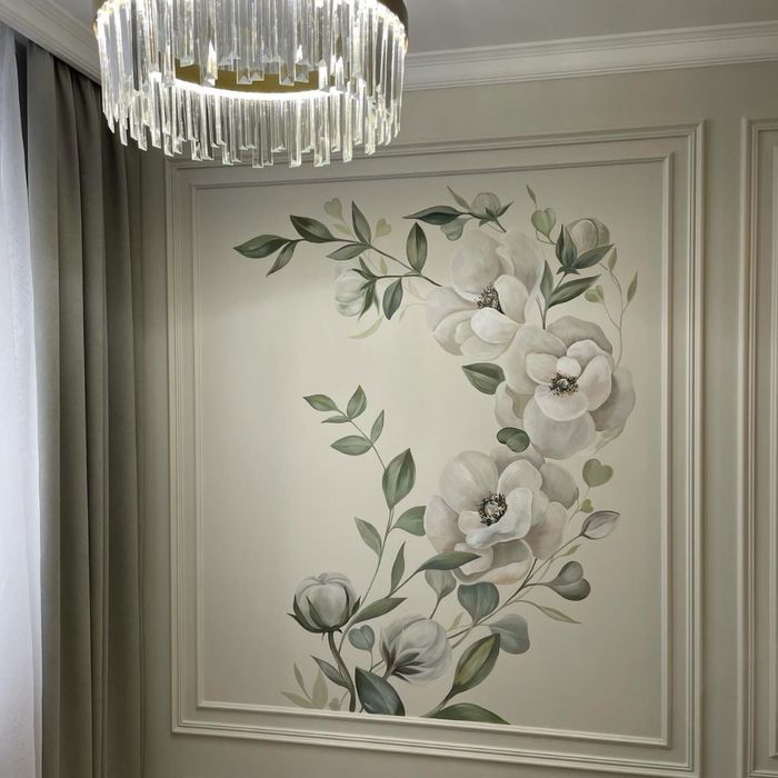 Художники  роспис стену