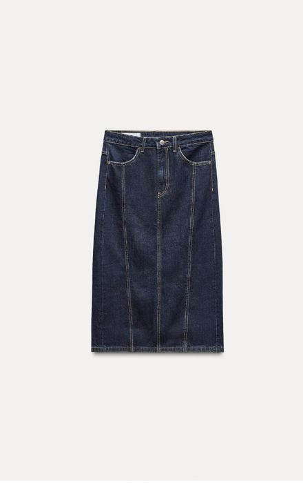 дънкова пола ZARA XS с етикет