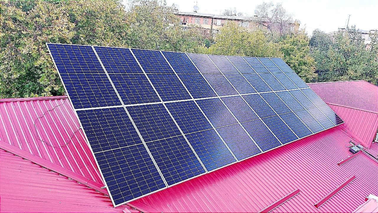 Установка солнечных панелей класса А с гибридной ATS системой on grid