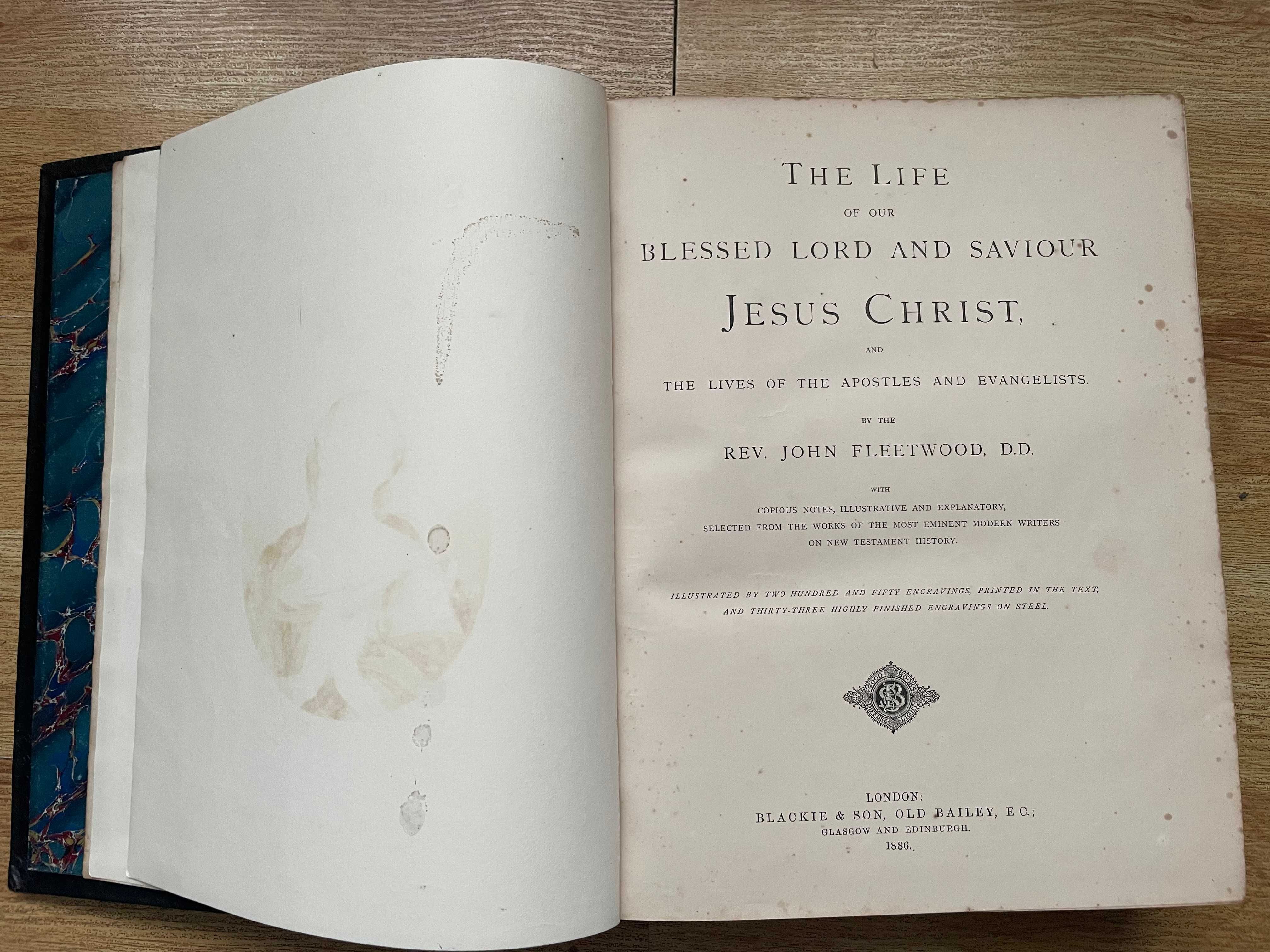 Carte din 1886 , The Life of Jesus Christ , (poze Biblia Biblie veche)
