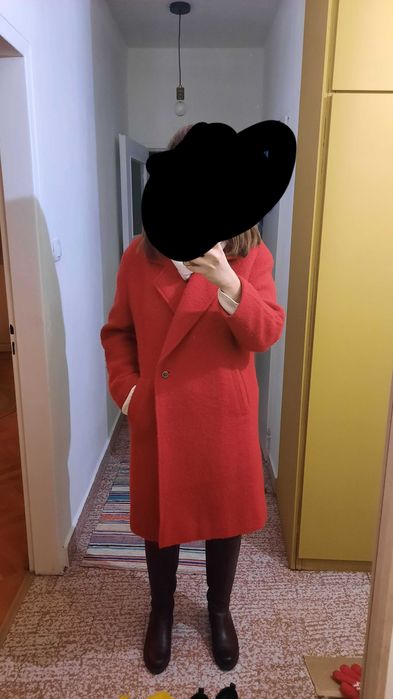 100% вълнено, елегантно палто Elena Miro