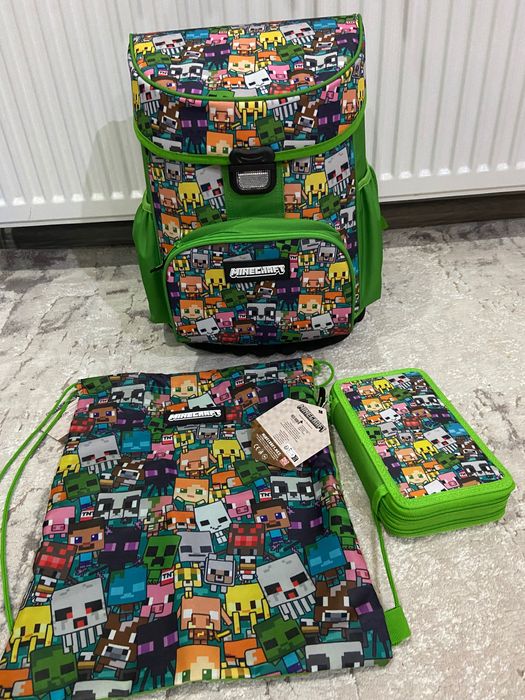 Ученическа раница Minecraft Ergonomic от 3 части