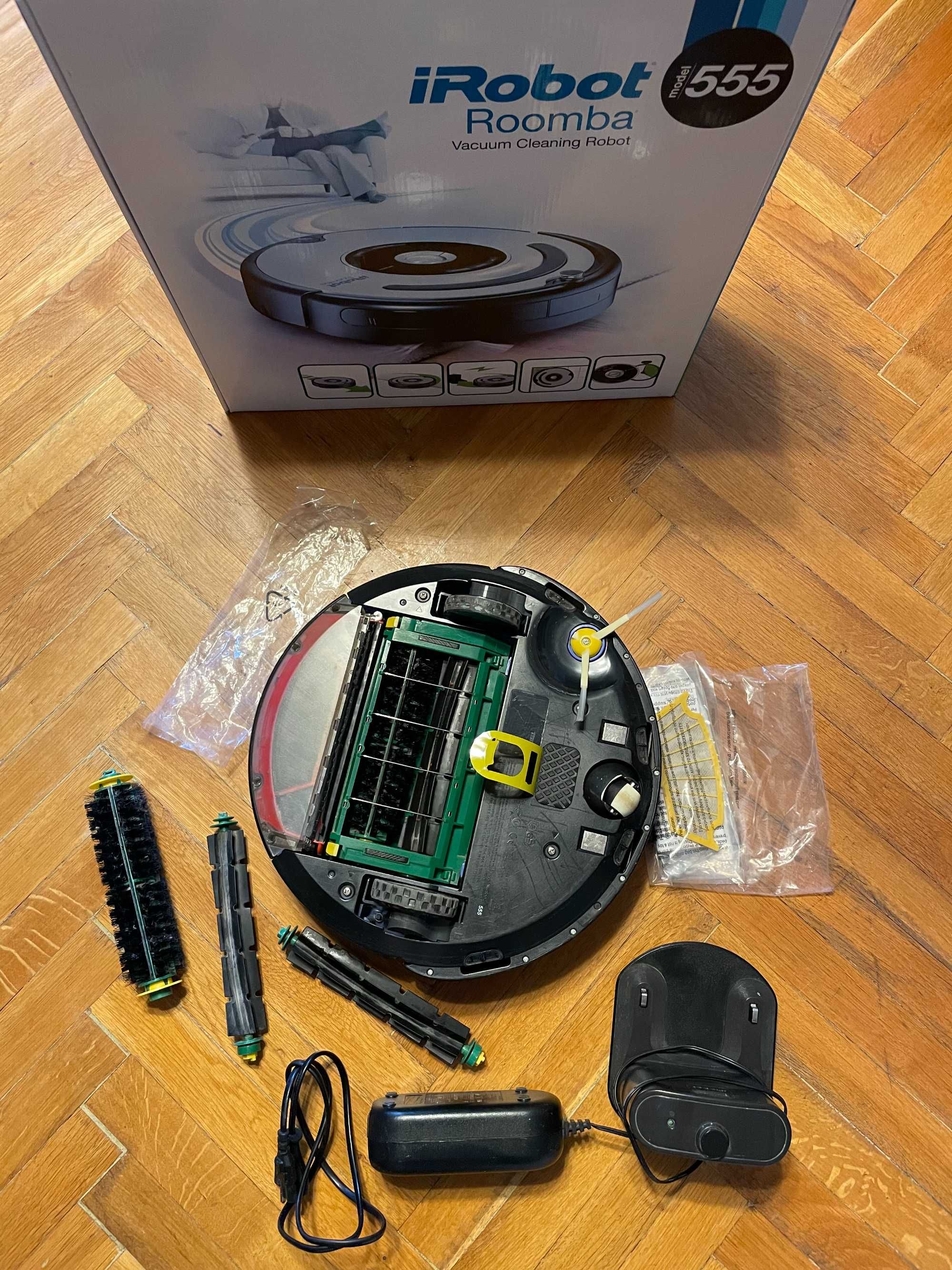 iRobot Roomba 555 с нова 5200 mAh Li-ion батерия и резервни четки.