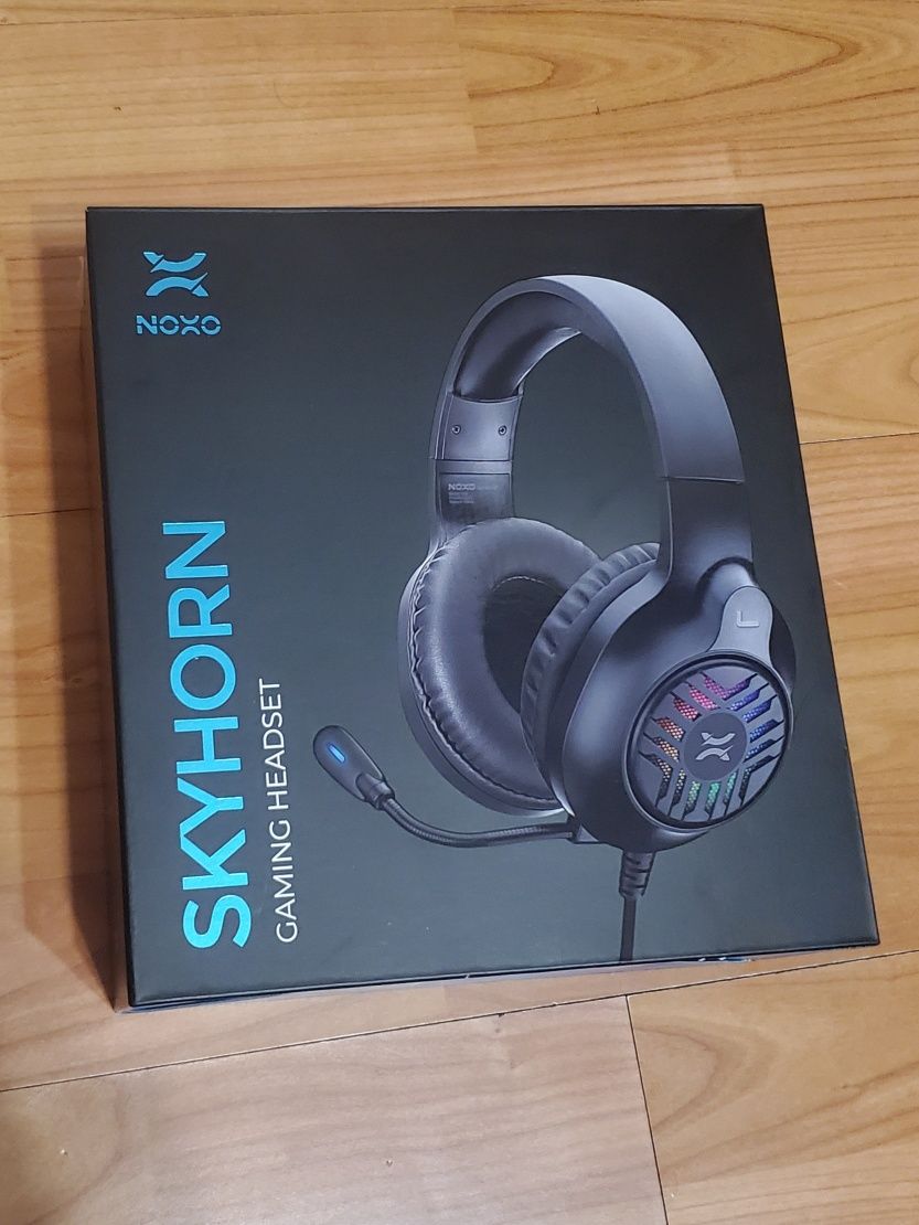 Геймърски слушалки Noxo Skyhorn RGB осветление нови 2 години гаранция