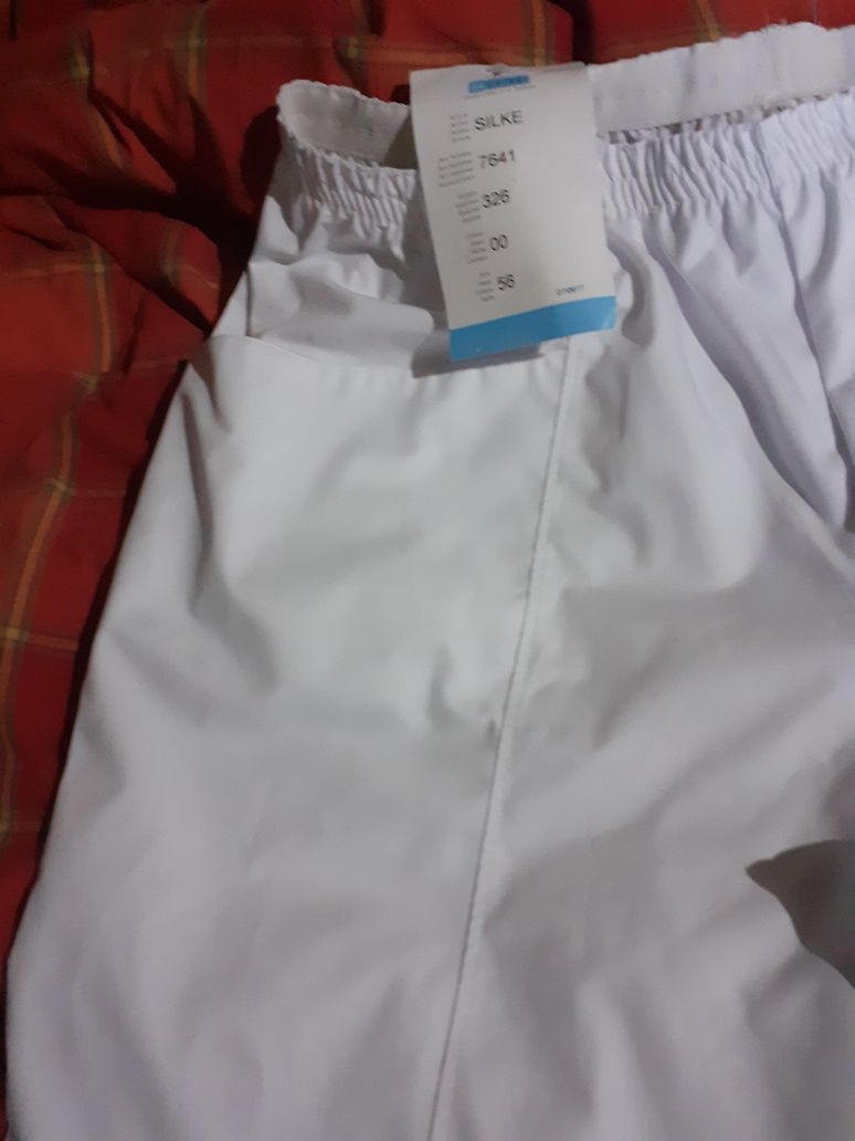 Pantaloni albi XXXL,noi/medic,,bucatar,brutar/de Berkel,56