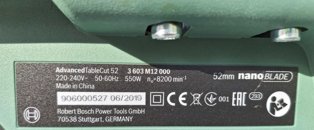 Стационарен циркуляр Bosch AdvancedTableCut 52, 550W