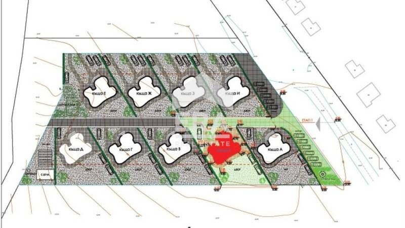 Regulated plot with building permit for complex of houses near the sea