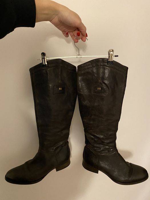 Cizme de piele Tommy Hilfiger