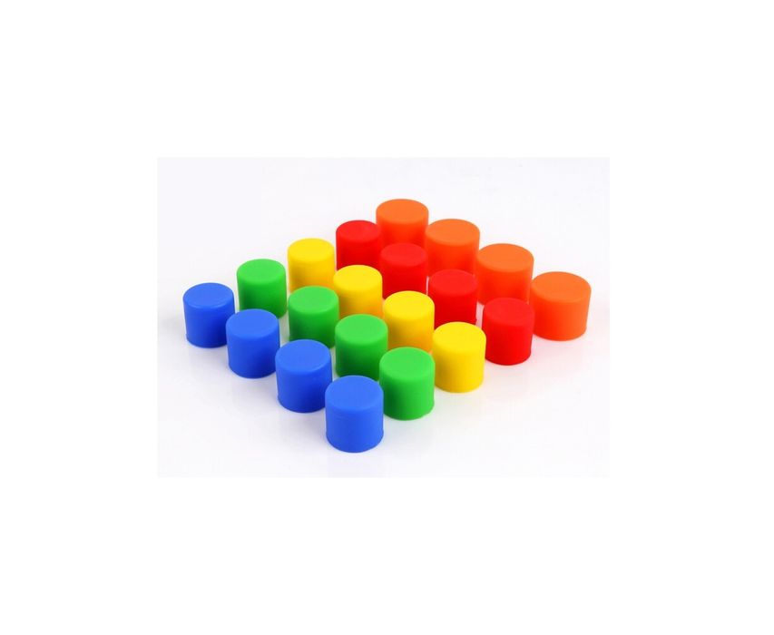 Set 20 capacele prezoane de 21" din cauciuc (diferite culori) - Roz
