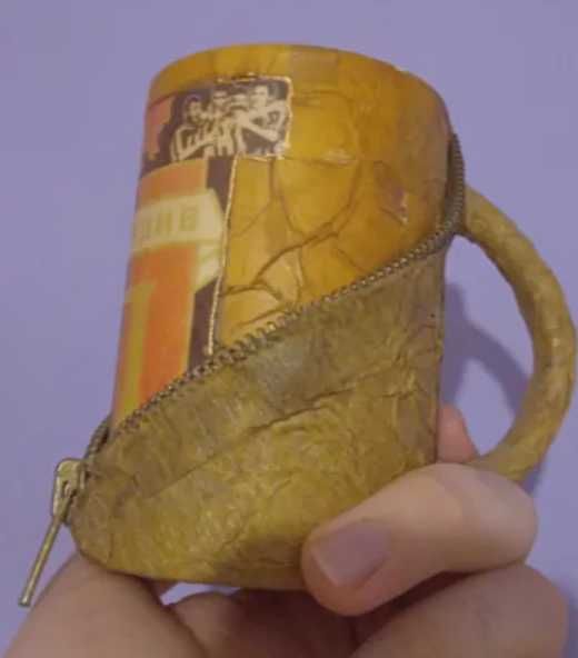 Уникална ръчно изработена чаша сувенир на Локомотив Пловдив