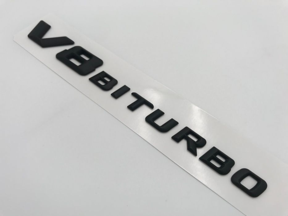 Emblema MERCDES V8 Biturbo negru