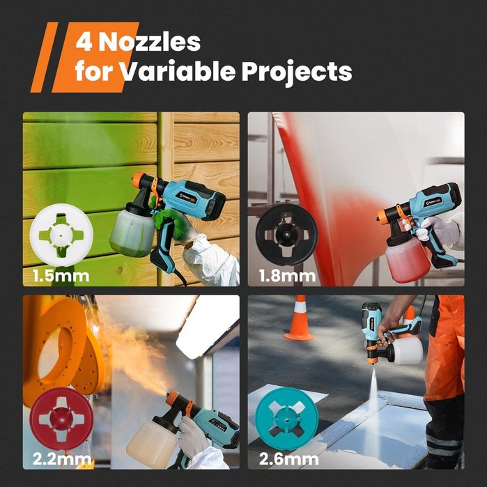 Pistol de vopsit electric AiDot GoGonova, recipient mare, 1400 ml!