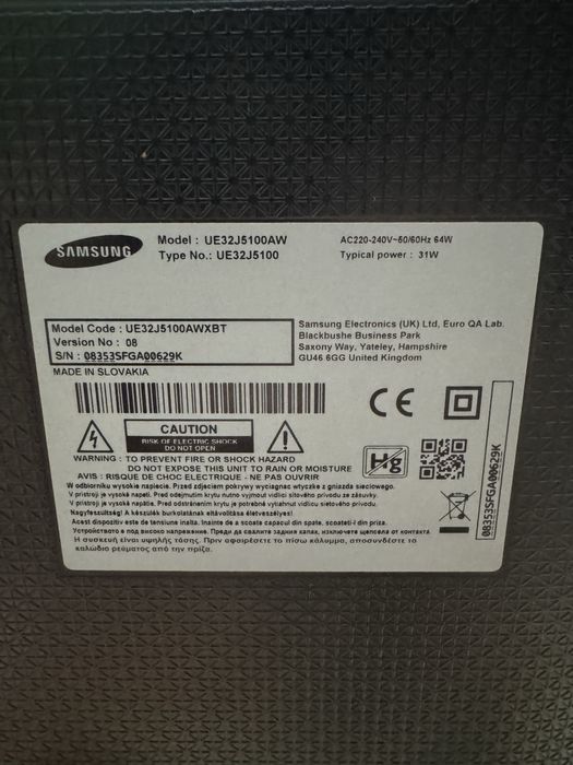 Samsung UE32J5100AW + suport prinsere perete