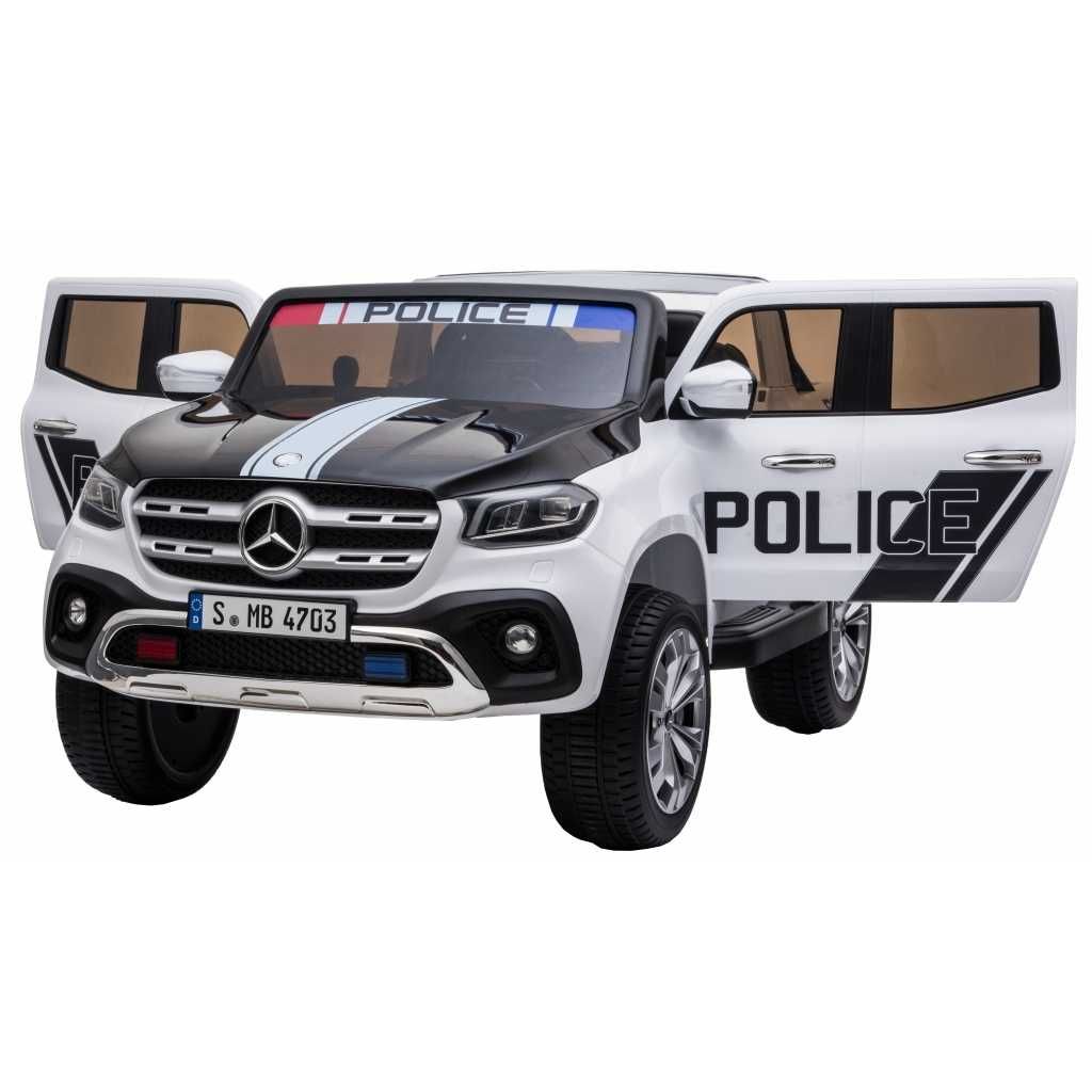 Masinuta electrica copii 2-8 ani de Politie Mercedes X Class 2 loc,4x4