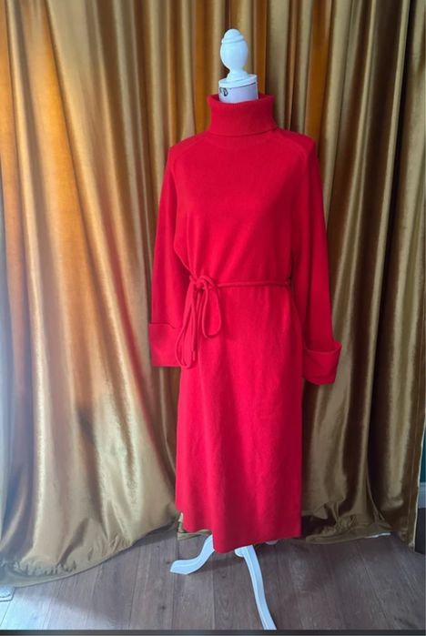 Jigsaw Rochie tricotata de lana rosie