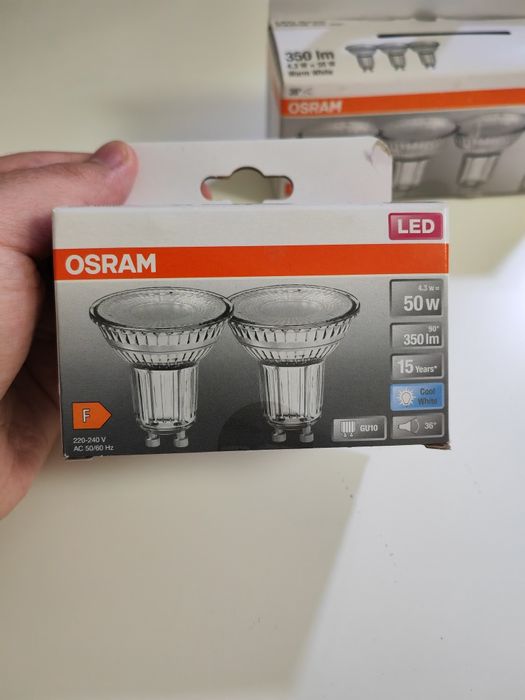 NOI 3 Becuri OSRAM LED LSC GU10, 4.3W, 350 Lumeni, Warm, Cool White