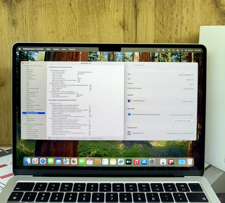 Macbook Air M2 16/512GB 30цикл 99%
