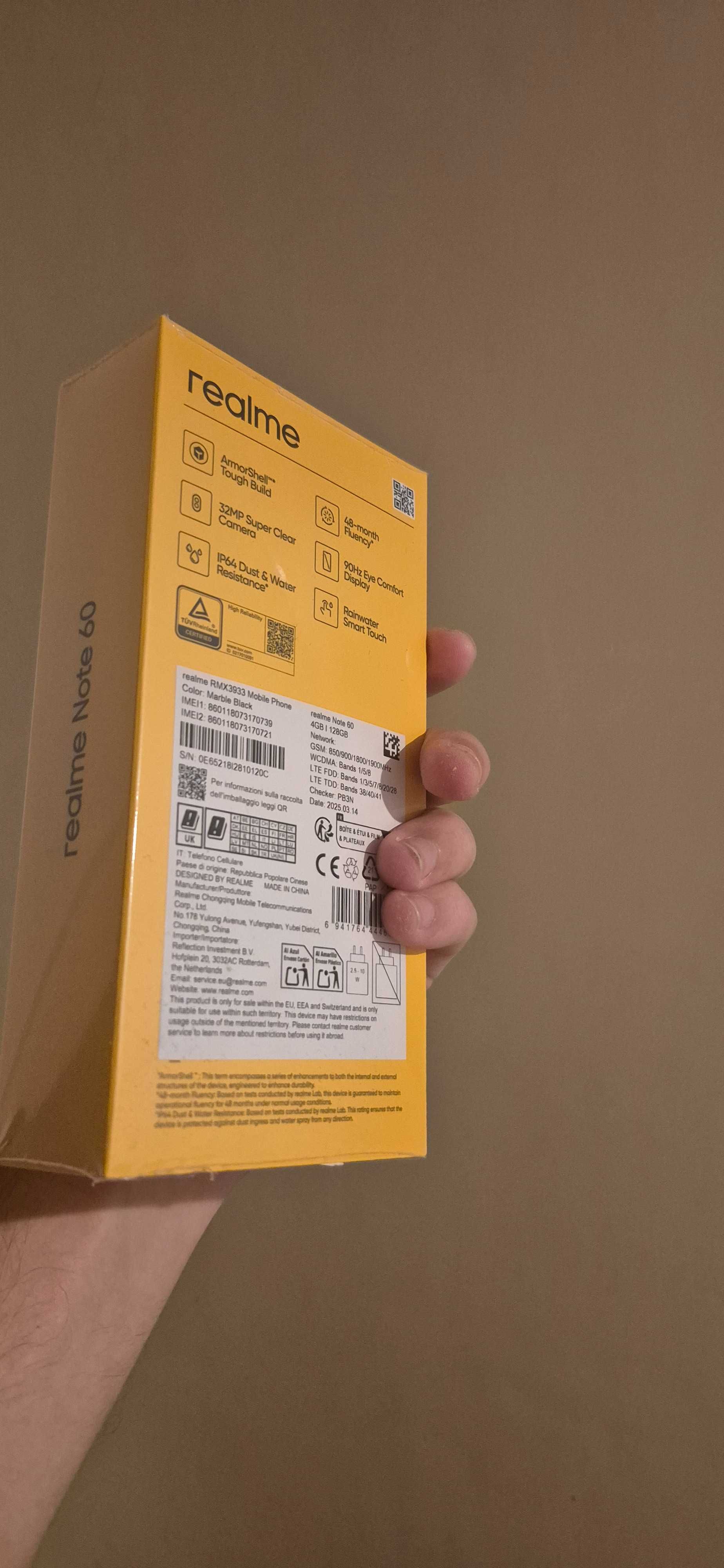 Продавам чисто нов  неразпечатан Realme Note 60 128GB
