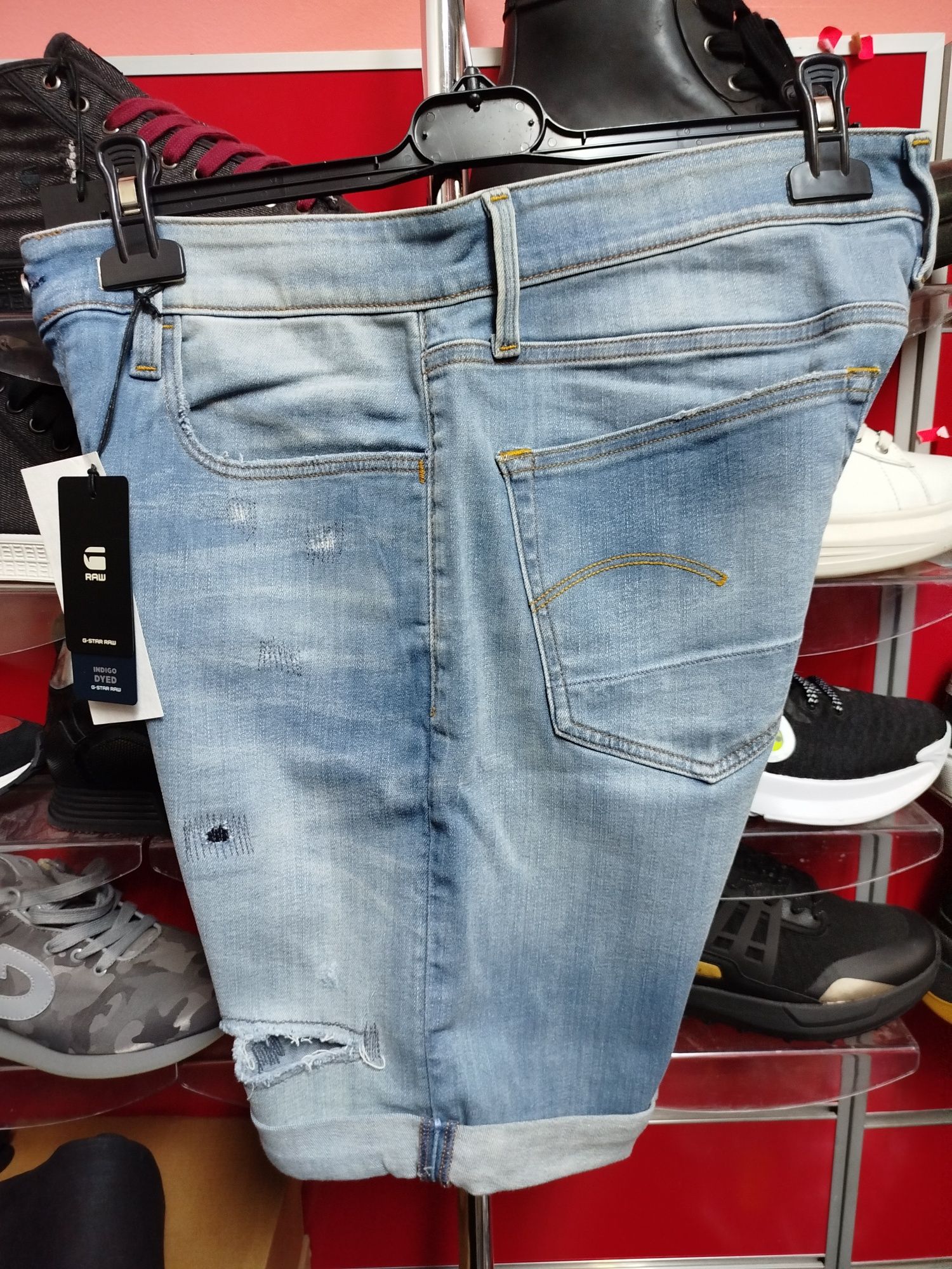 Оригинални къси дънки G-Star Raw 3301 Slim W33 нови мъжки