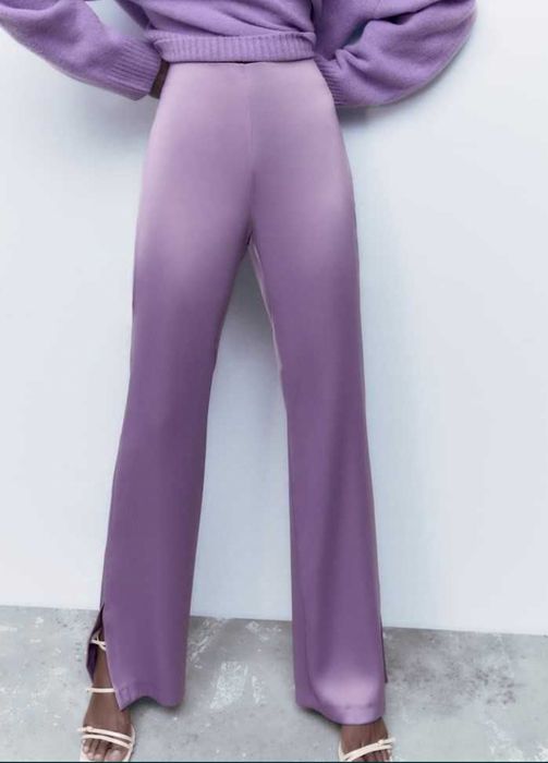 Pantaloni satinați Zara mărime XS/S nou