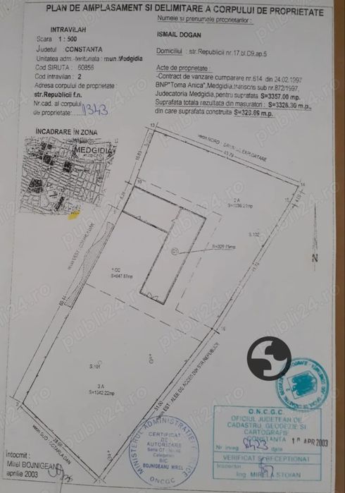 Teren intravilan 3357 mp   .