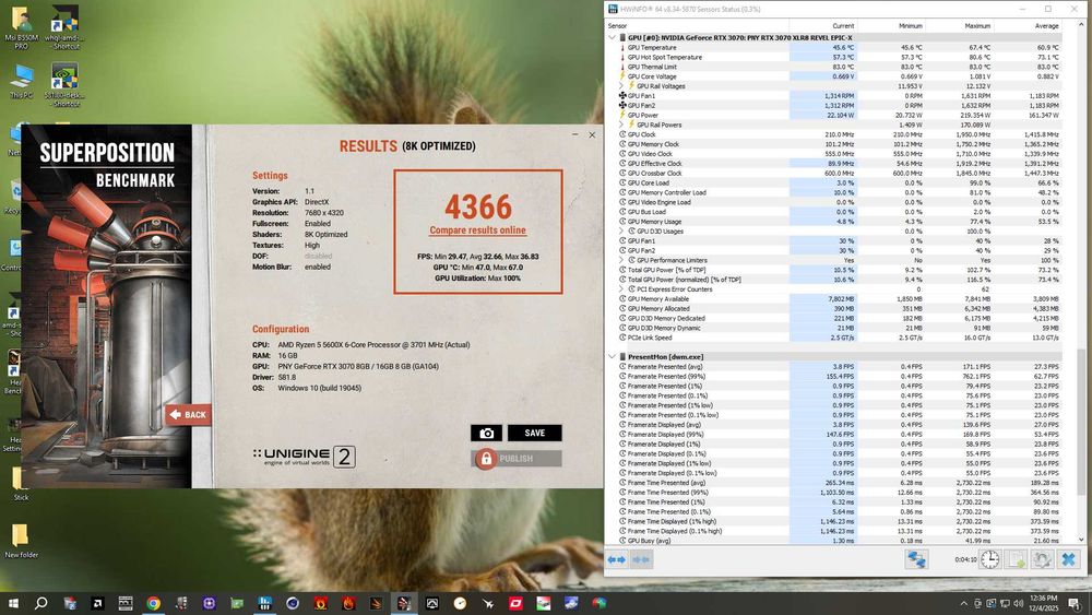 Placa video PNY XLR8 RTX 3070 REVEL EPIC-X - Stare foarte buna