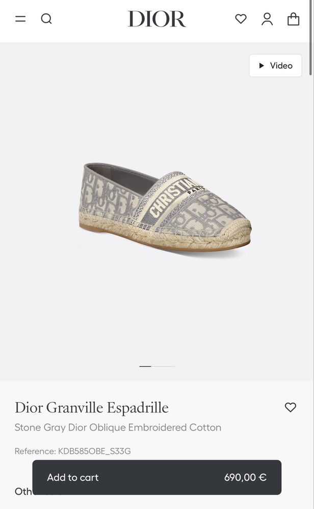 Еспадрили Christian Dior