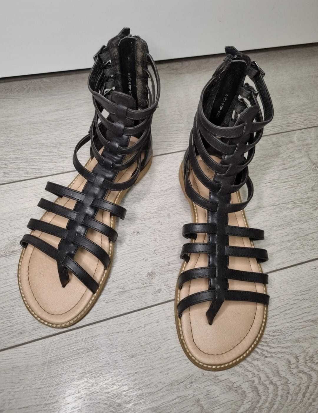 Sandale cu talpa joasa gladiator